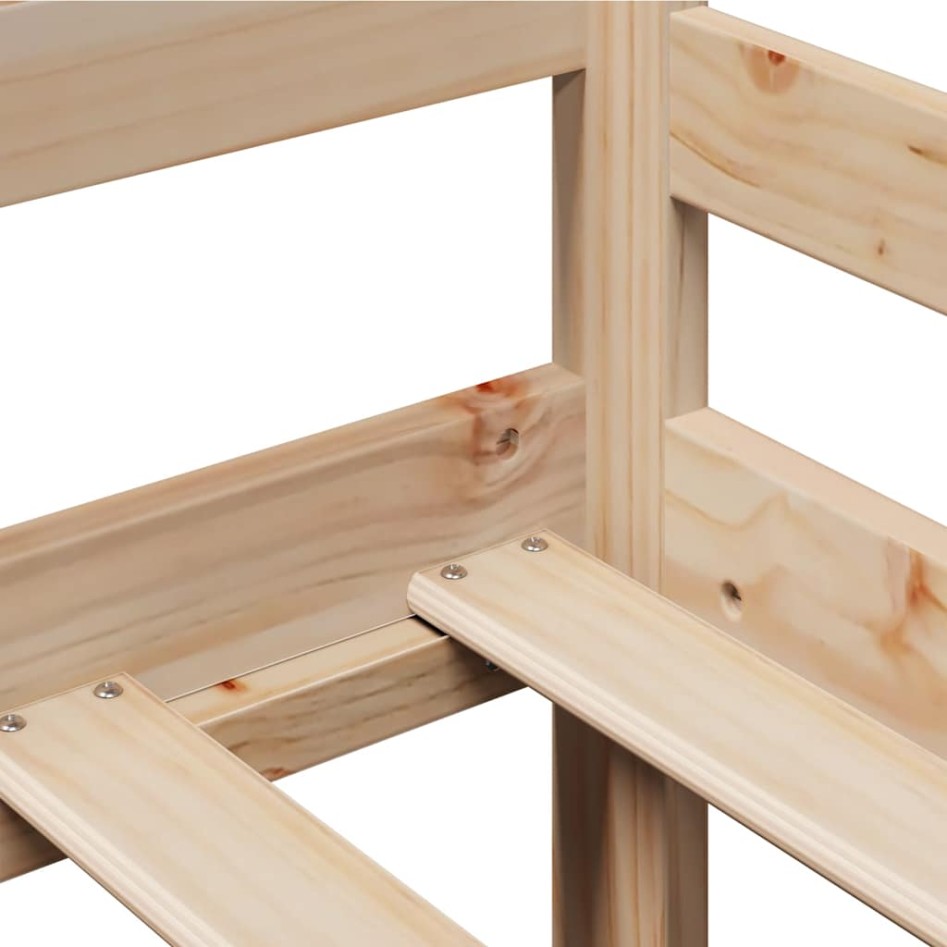 Sofá cama con cajones madera maciza de pino 90x190