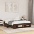 Estructura de cama sin colchón madera marrón roble 120x200