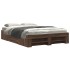 Estructura de cama sin colchón madera marrón roble 120x200