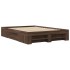 Estructura de cama sin colchón madera marrón roble 120x200
