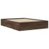 Estructura de cama sin colchón madera marrón roble 120x200