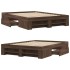 Estructura de cama sin colchón madera marrón roble 120x200
