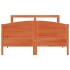 Cama sin colchón madera maciza de pino marrón cera 140x200
