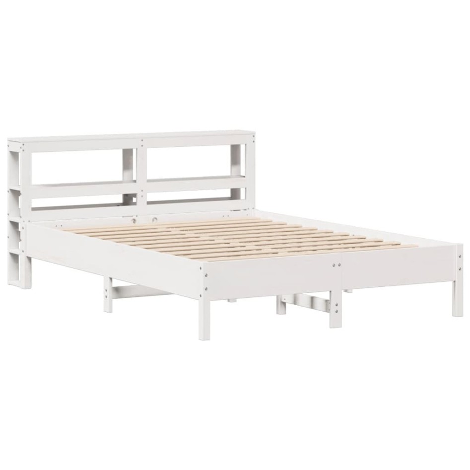 Estructura de cama sin colchón madera maciza de pino 160x200