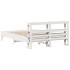Estructura de cama sin colchón madera maciza de pino 160x200