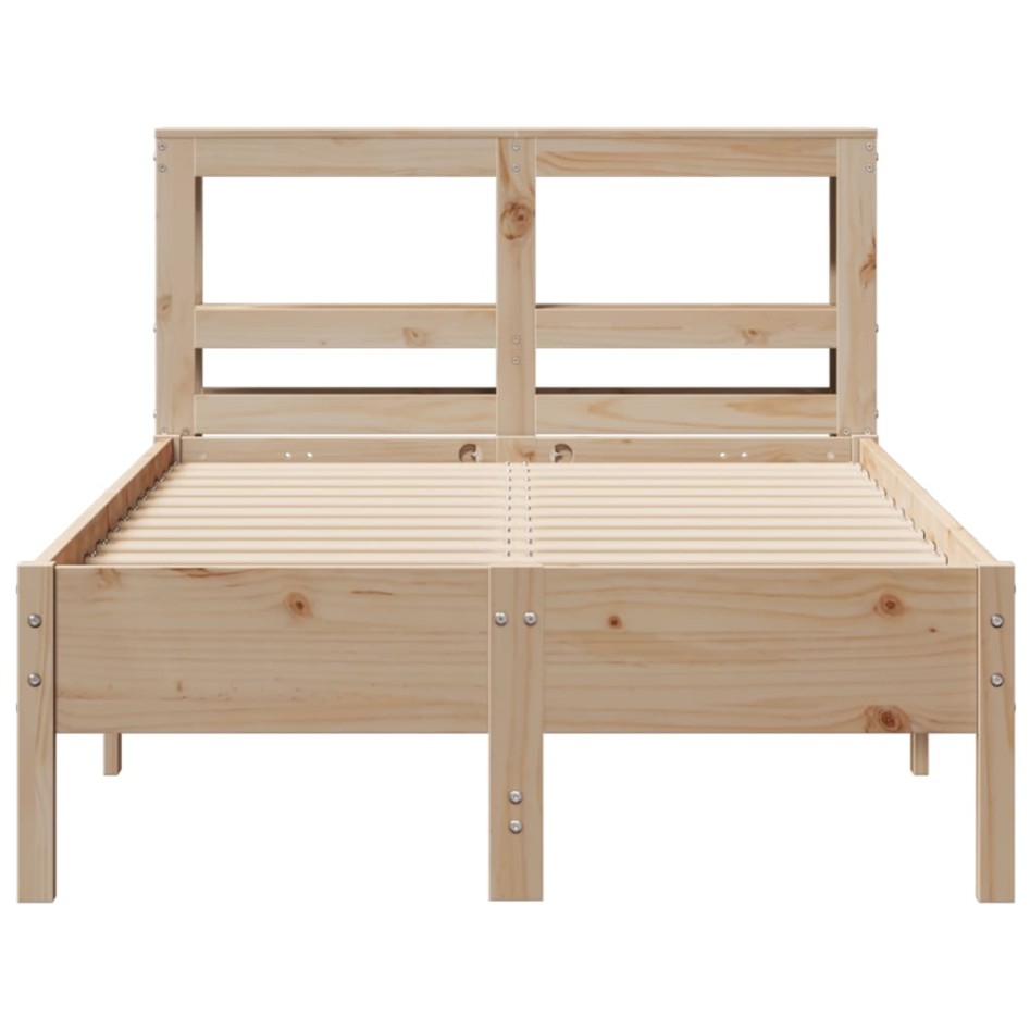 Estructura de cama sin colchón madera maciza de pino 90x200