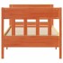 Estructura de cama sin colchón madera maciza marrón 75x190