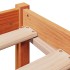 Cama sin colchón madera maciza de pino marrón cera 140x190