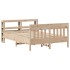 Estructura de cama sin colchón madera de pino maciza 120x200