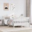Estructura de cama sin colchón madera de pino blanca 140x200 cm