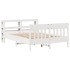 Estructura de cama sin colchón madera de pino blanca 140x200