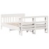 Estructura de cama sin colchón madera maciza de pino 160x200