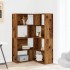 Estantería de esquina 4 niveles madera envejecida 85x85x140