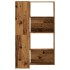 Estantería de esquina 4 niveles madera envejecida 85x85x140