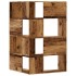 Estantería de esquina 4 niveles madera envejecida 85x85x140
