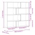 Estantería de esquina 4 niveles madera envejecida 85x85x140