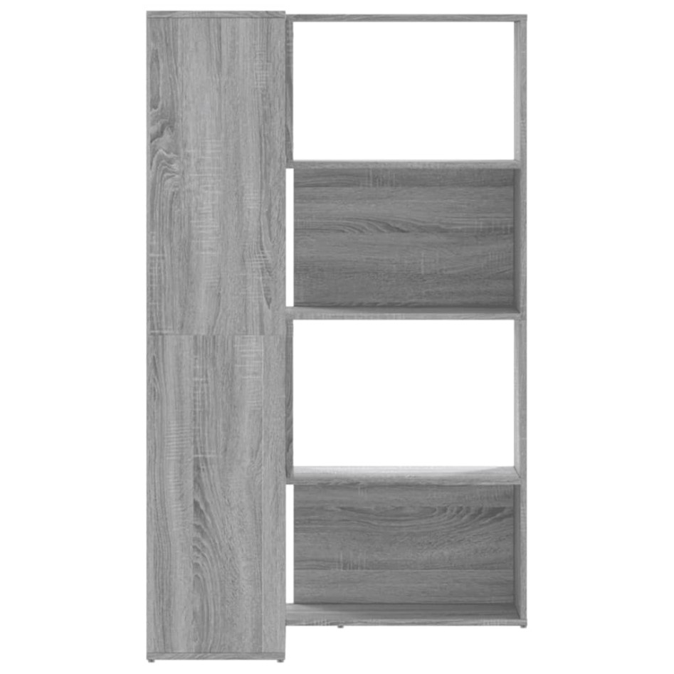 Estantería de esquina 4 niveles madera gris Sonoma 85x85x140
