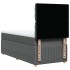 Cama box spring con colchón tela gris oscuro 80x200