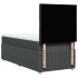 Cama box spring con colchón tela gris oscuro 80x200