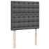 Cama box spring con colchón tela gris oscuro 80x200
