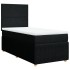 Cama box spring con colchón tela negro 90x200