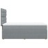 Cama box spring con colchón tela gris claro 100x200