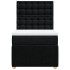 Cama box spring con colchón tela negro 100x200
