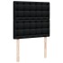 Cama box spring con colchón tela negro 100x200