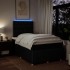 Cama box spring con colchón tela negro 120x190