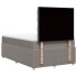 Cama box spring con colchón tela gris taupe 120x190