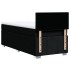 Cama box spring con colchón tela negro 80x200