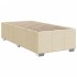 Cama box spring con colchón tela color crema 80x200