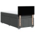 Cama box spring con colchón tela gris oscuro 90x190