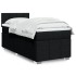 Cama box spring con colchón tela negro 90x200