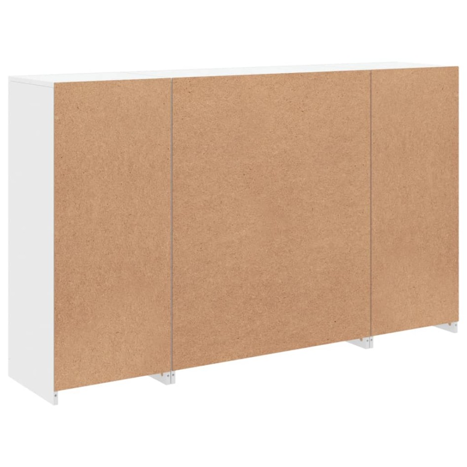 Aparadores con luces LED 3 piezas madera de ingeniería