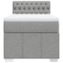 Cama box spring con colchón tela gris claro 90x200