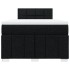 Cama box spring con colchón tela negro 120x200