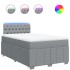 Cama box spring con colchón tela gris claro 120x200
