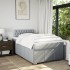 Cama box spring con colchón tela gris claro 120x200