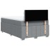 Cama box spring con colchón tela gris claro 120x200