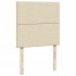 Cama box spring con colchón tela color crema 80x200