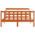 Estructura cama con cabecero madera pino marrón cera 140x190