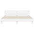 Estructura de cama con cabecero y luces LED blanca 200x200
