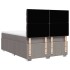 Cama box spring con colchón tela gris taupe 140x190