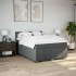 Cama box spring con colchón tela gris oscuro 140x190