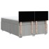 Cama box spring con colchón tela gris claro 160x200