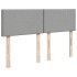 Cama box spring con colchón tela gris claro 160x200