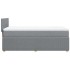 Cama box spring con colchón tela gris claro 90x200
