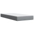Cama box spring con colchón tela gris claro 90x200