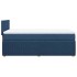 Cama box spring con colchón tela azul 100x200